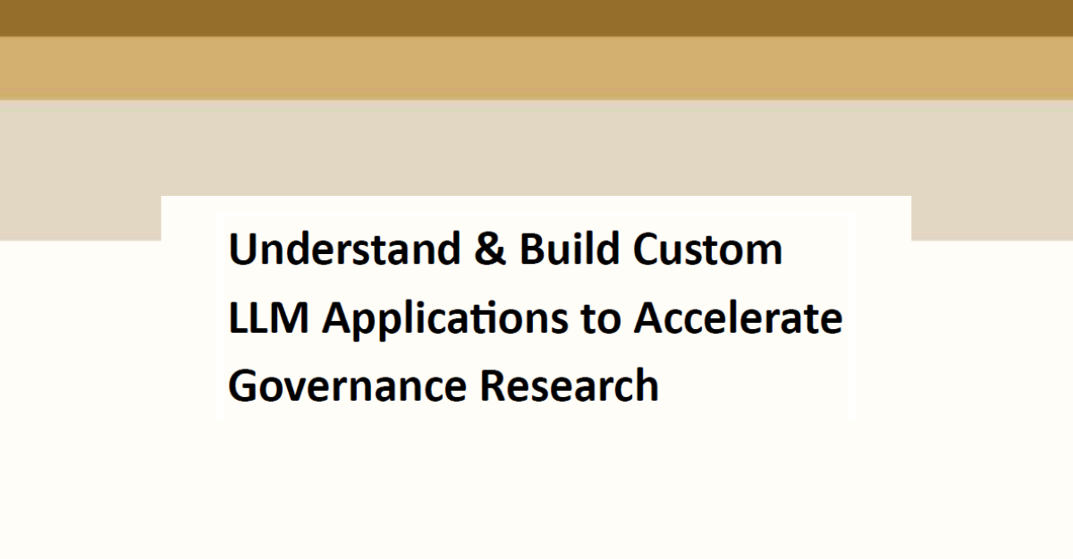 How Can AI Accelerate Governance Research?