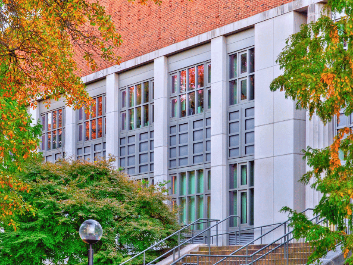 Law school building attrium